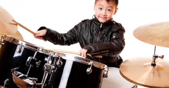 child leather drums play hobby music